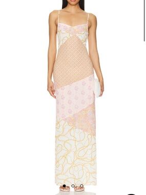 Majorelle patchwork maxi dress